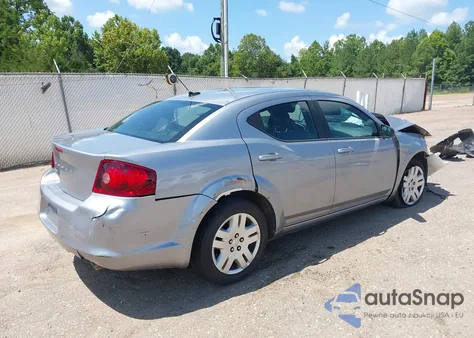 2013 Dodge Avenger Se из США, поврежденный, VIN 1C3CDZAG5DN748287